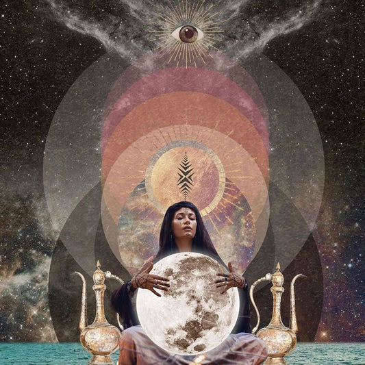 Woman Holding Full Moon