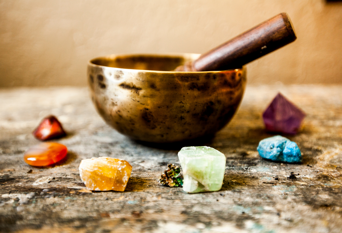 Crystals and Singing Bowl